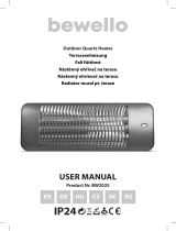 bewello BW2025 Outdoor Quartz Heater Manual de utilizare