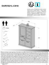 Forte DURV521L-C818 DURO Highboard Display Cabinet Manual de utilizare