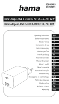 Hama 00086405 USB C and USB A 30W Mini Charger Manual de utilizare