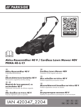 Parkside 420347 Cordless Lawn Mower 40V PRMA 40 Li C1 Manual de utilizare