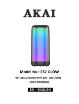 Akai CS2 GLOW Portable Bluetooth Speaker Manual de utilizare