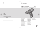 Bosch GSB 12V-15 Cordless Combi Drill Manual de utilizare