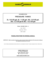 Sames Pressure Tanks Manual de utilizare