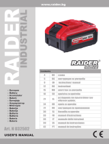 Raider Industrial Battery Li-ion 20V 5Ah for RDI Manual de utilizare