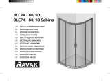 RAVAK Blix BLCP4 Sabina quadrant sliding shower enclosure, short Ghid de instalare