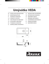 RAVAK Veda 400 Slim small washbasin Ghid de instalare