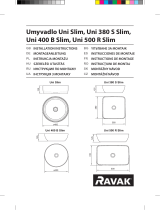 RAVAK Ceramic washbasin UNI 380 S SLIM Ghid de instalare