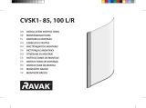 RAVAK CVSK1 Rosa bath screen Ghid de instalare