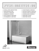 RAVAK PVS1 bathtub screen Ghid de instalare