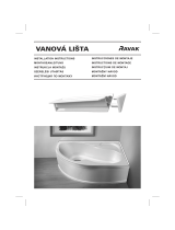 RAVAK Cover strips including accessories for bathtubs / shower trays Ghid de instalare