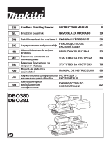 Makita DBO380 Cordless Finishing Sander Manual de utilizare