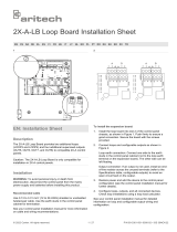 Aritech 2X-A-LB Addressable 2 Loop Board Instrucțiuni de utilizare