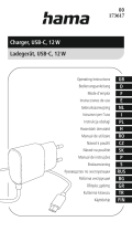 Hama 173617 USB-C 12W Charger Manual de utilizare