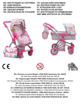 Moni ToysStroller for dolls Pink Rose 9651B