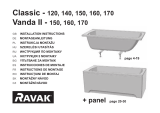 RAVAK 120 classic bathtub Vanda Ghid de instalare