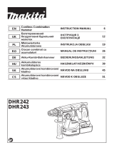 Makita DHR242 Cordless Combination Hammer Manual de utilizare