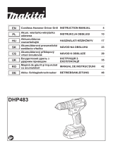 Makita DHP483 Cordless Hammer Driver Drill Manual de utilizare