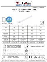 V TAC V-TAC VT-6072 10W LED Nano Plastic Tube Manual de utilizare