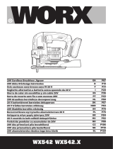 Worx WX542, WX542.X 20V Cordless Brushless Jigsaw Manual de utilizare