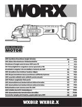 Worx WX812.X 20V Cordless Brushless Angle Grinder Manual de utilizare