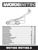 Worx WG748E Battery-Powered Lawn Mower Manual de utilizare