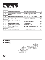 Makita GA037G, GA038G Cordless Angle Grinder Manual de utilizare