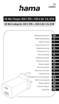 Hama USB-C UK Fast Charger Manual de utilizare