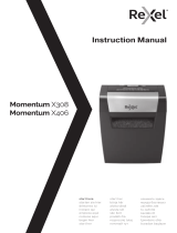 Rexel Momentum X308, X406 Cross Cut Paper Shredder Manual de utilizare