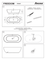 RAVAK 169×80 Freedom O Bathtub Manual de utilizare