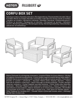 Allibert Corfu Outdoor 4Seater Rattan Sofa Furniture Set Instrucțiuni de utilizare