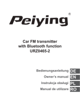 Peiying URZ0465-2 Car FM transmitter Bluetooth function Manualul proprietarului