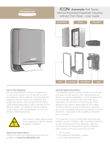 Kimberly-Clark Icon Automatic Roll Towel Narrow Recessed Dispenser Housing Manualul utilizatorului