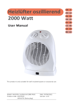 Hornbach 2000 Watt Fan heater Manual de utilizare