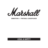 Marshall EMBTONII PORTABLE LOUDSPEAKER Manual de utilizare