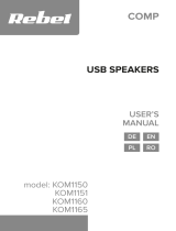 Rebel KOM11 Series Usb Speakers Manual de utilizare