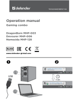 Defender MHP-003, MHP-006, MHP-128 Gaming Combo Manual de utilizare