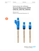 Endres+Hauser BA Memosens ISFET sensors CPS47E, CPS77E, CPS97E Instrucțiuni de utilizare