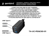 Gembird TA-UC-PDQC65-01-BK Manualul proprietarului